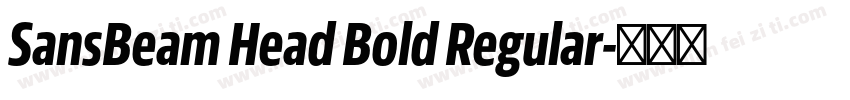 SansBeam Head Bold Regular字体转换